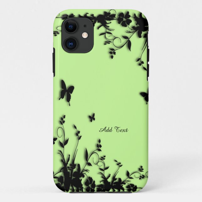 Green Butterfly Garden Custom iPhone 5/5S Case (Back)