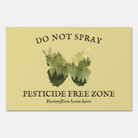 Green Butterfly garden rustic pesticide free zone