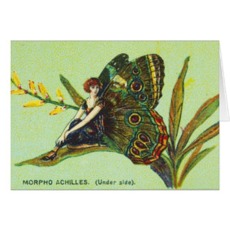 Green Butterfly Girl Cards
