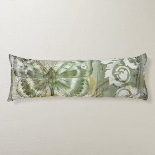 Green Butterfly Inset with Ironwork Gate Body Pillow