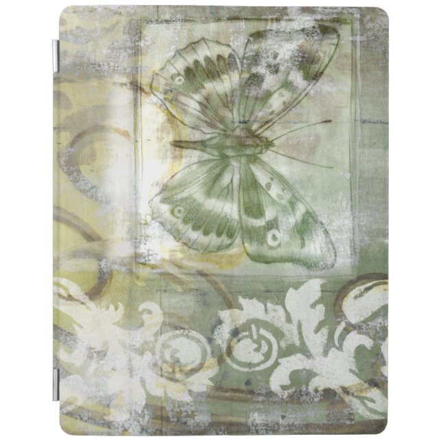 Green Butterfly Inset with Ironwork Gate iPad Smart Cover (Front)