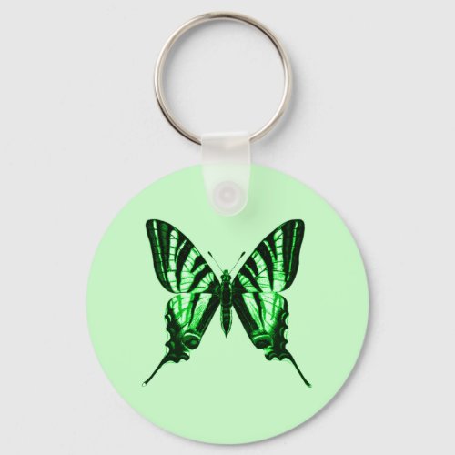 Green Butterfly Keychain