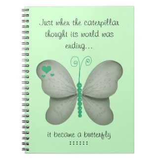 Green Butterfly Notebook