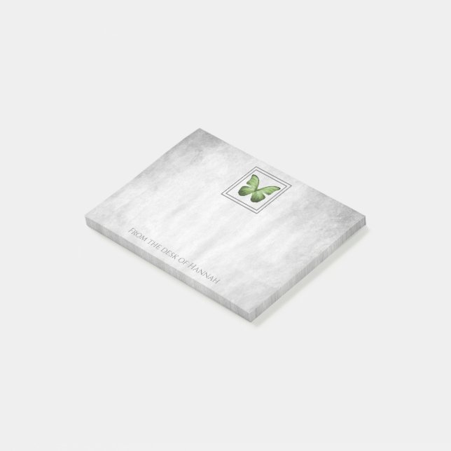 Green Butterfly Personalized Notes (Angled)