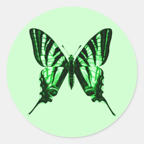 Green Butterfly Sticker