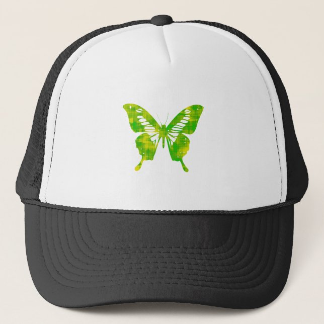 Green Butterfly Trucker Hat (Front)