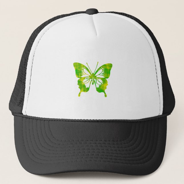 Green Butterfly Trucker Hat (Front)