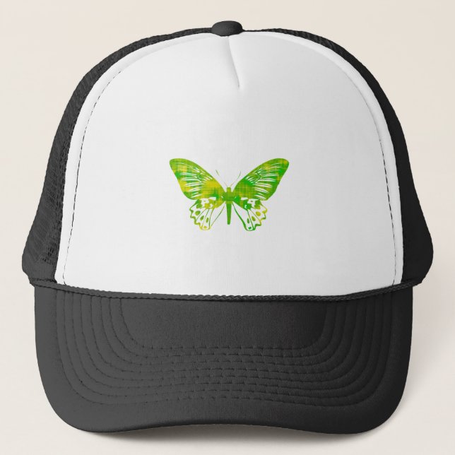 Green Butterfly Trucker Hat (Front)