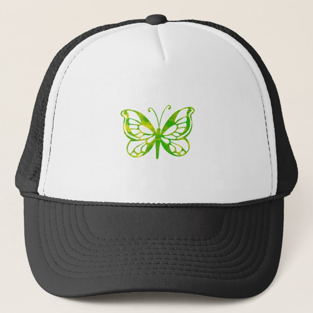 Green Butterfly Trucker Hat (Front)
