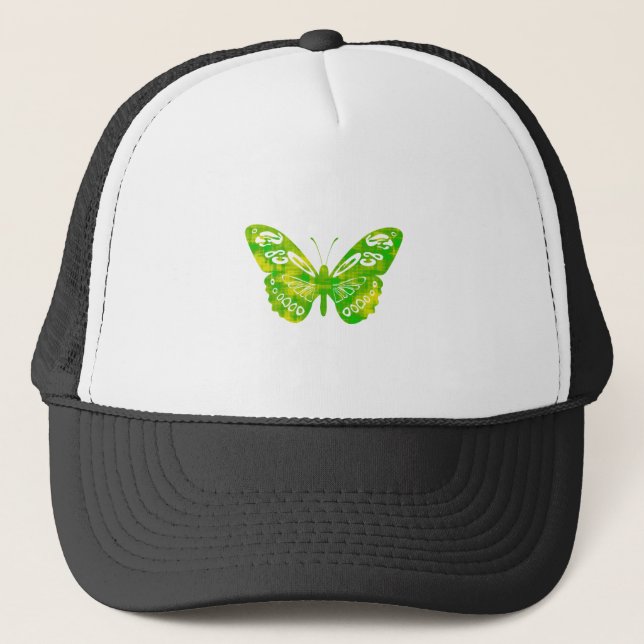 Green Butterfly Trucker Hat (Front)