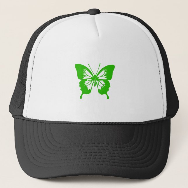 Green Butterfly Trucker Hat (Front)