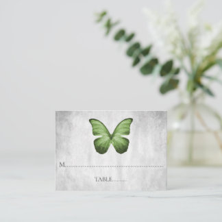 Green Butterfly Wedding Place Cards