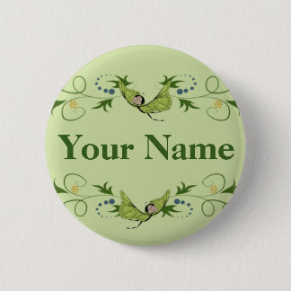 Green Button with Butterfairies