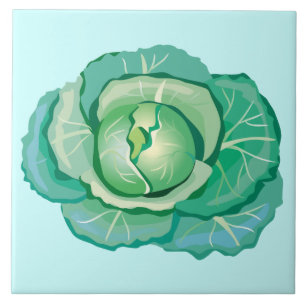 Green Cabbage Decorative Kitchen Tile