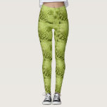 Green Cabbage Fractal Leggings