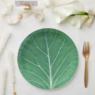Green Cabbage Leaf 0933 Paper Plates