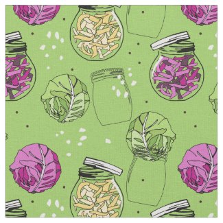 Green Cabbage Sauerkraut Patterned
