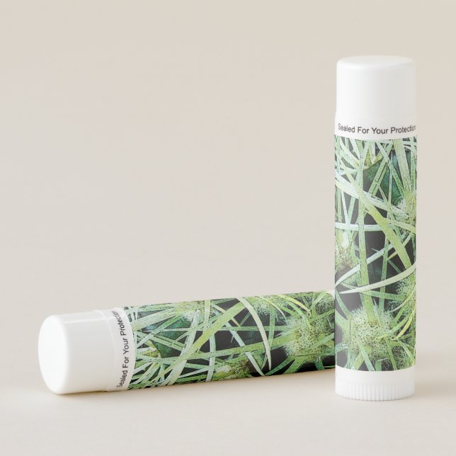 Green Cactus Abstract Pattern  Lip Balm (Front)