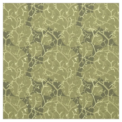 Green Cactus Camouflage Pattern Fabric