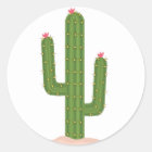 Cactus Flowers Classic Round Sticker | Zazzle.com