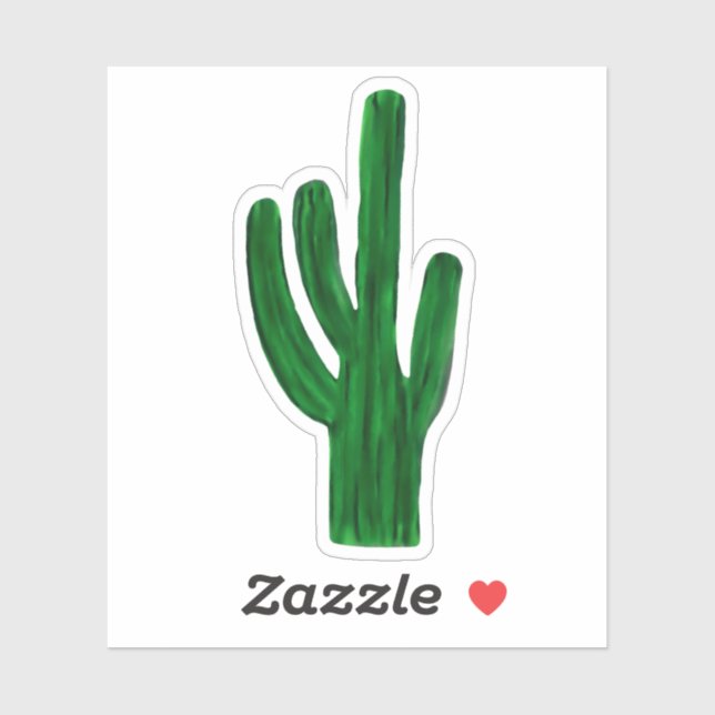 Green Cactus  Sticker (Sheet)