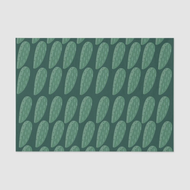 Green Cactus  Tissue Paper (Front)