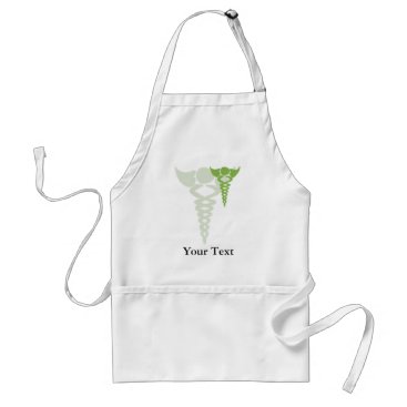 green caduceus medical gifts adult apron