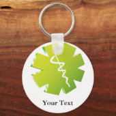 green caduceus medical gifts keychain (Front)