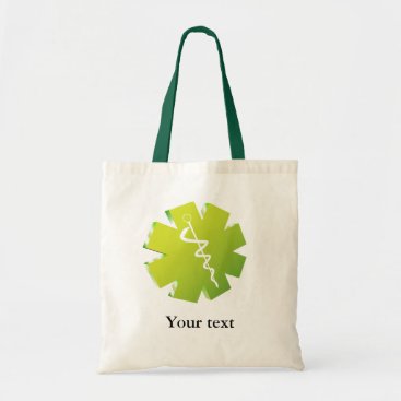 green caduceus medical gifts tote bag