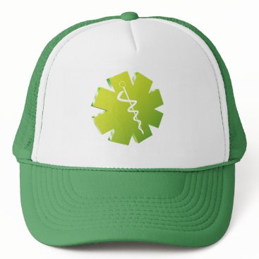 green caduceus medical gifts trucker hat