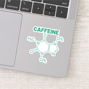 Green Caffeine Molecule Sticker
