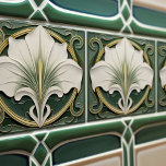 Green Calla Lily Backsplash Repro Art Nouveau Ceramic Tile<br><div class="desc">Welcome to CreaTile! Here you will find handmade tile designs that I have personally crafted and vintage ceramic and porcelain clay tiles, whether stained or natural. I love to design tile and ceramic products, hoping to give you a way to transform your home into something you enjoy visiting again and...</div>