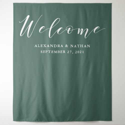 Green Calligraphy Backdrop  Photo Booth Prop
