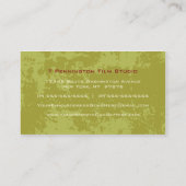 Green camera film production business card (Back)