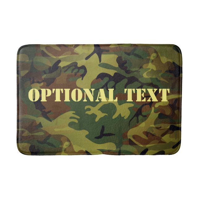 Green Cammo Bath Mat (Front)