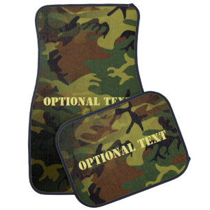 Green Cammo Car Floor Mat