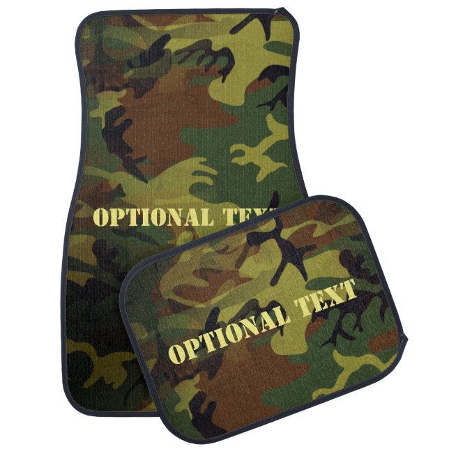 Green Cammo Car Floor Mat (Set)