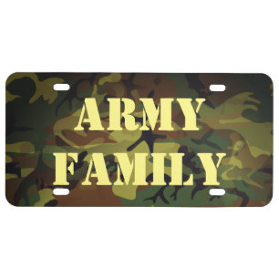 Green Cammo License Plate
