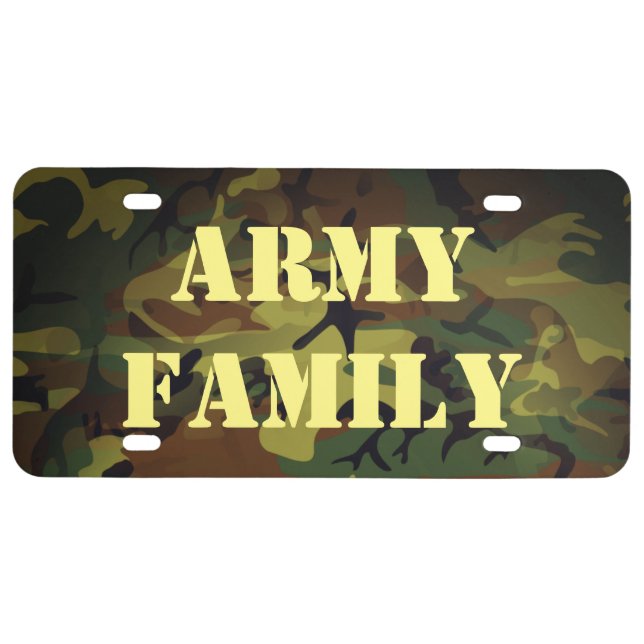 Green Cammo License Plate (Front)