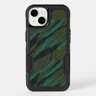 Green Camo Abstract OtterBox iPhone 14 Case