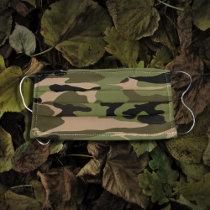 Green Camo Adult Cloth Face Mask