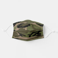 Green Camo Adult Cloth Face Mask