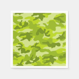 Green Camo Adventure Fun Colorful Sports Boot Camp Napkins