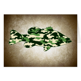 Green Camo Bass Fishing Cards