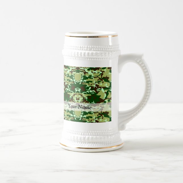 Green camo beer stein (Right)