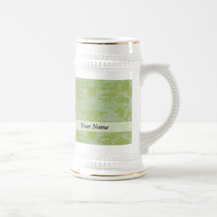 Green camo beer stein