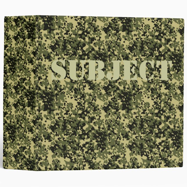 Green Camo Binder (Front/Spine)