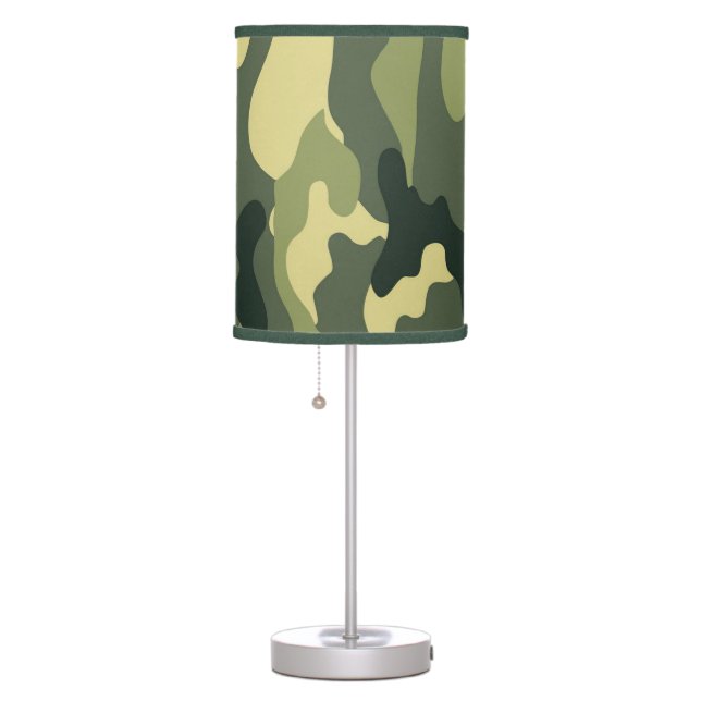 Green Camo Boy's bedroom or baby nursery lamp (Right)