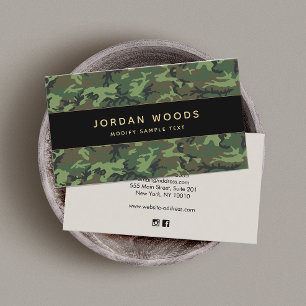 Green Camo / Camoflauge Pattern Business Card