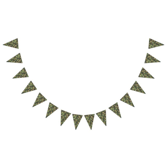 Green Camo | Camouflage Hunter Love Bunting Flags (All)